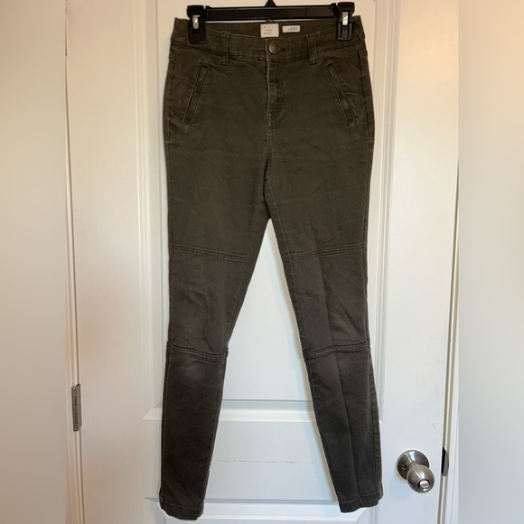 A new day army green, high-rise stretch, skinny pants - Picture 2 of 5